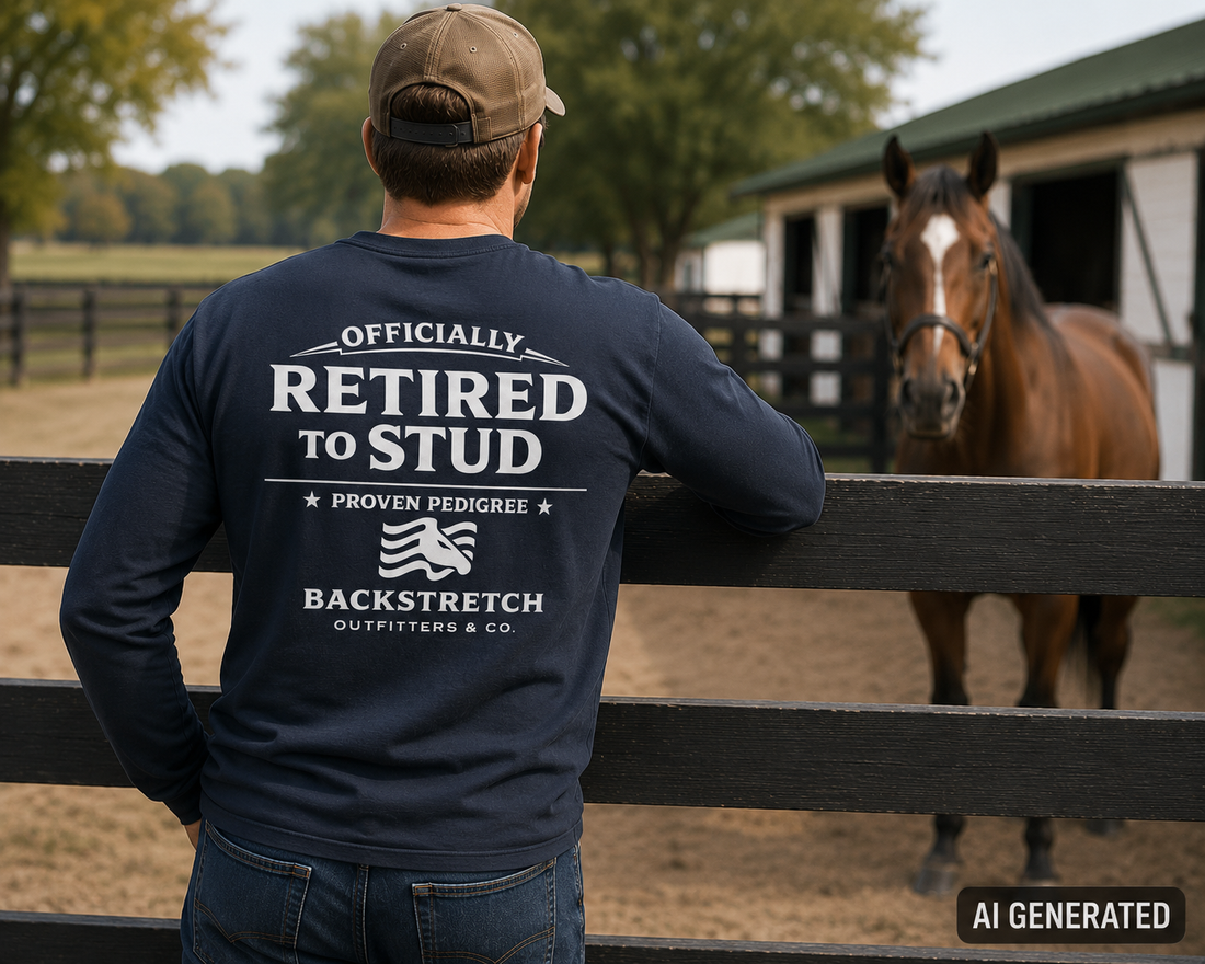Officially Retired to Stud: The Story Behind One of Backstretch Outfitters Co.'s Most Popular Designs