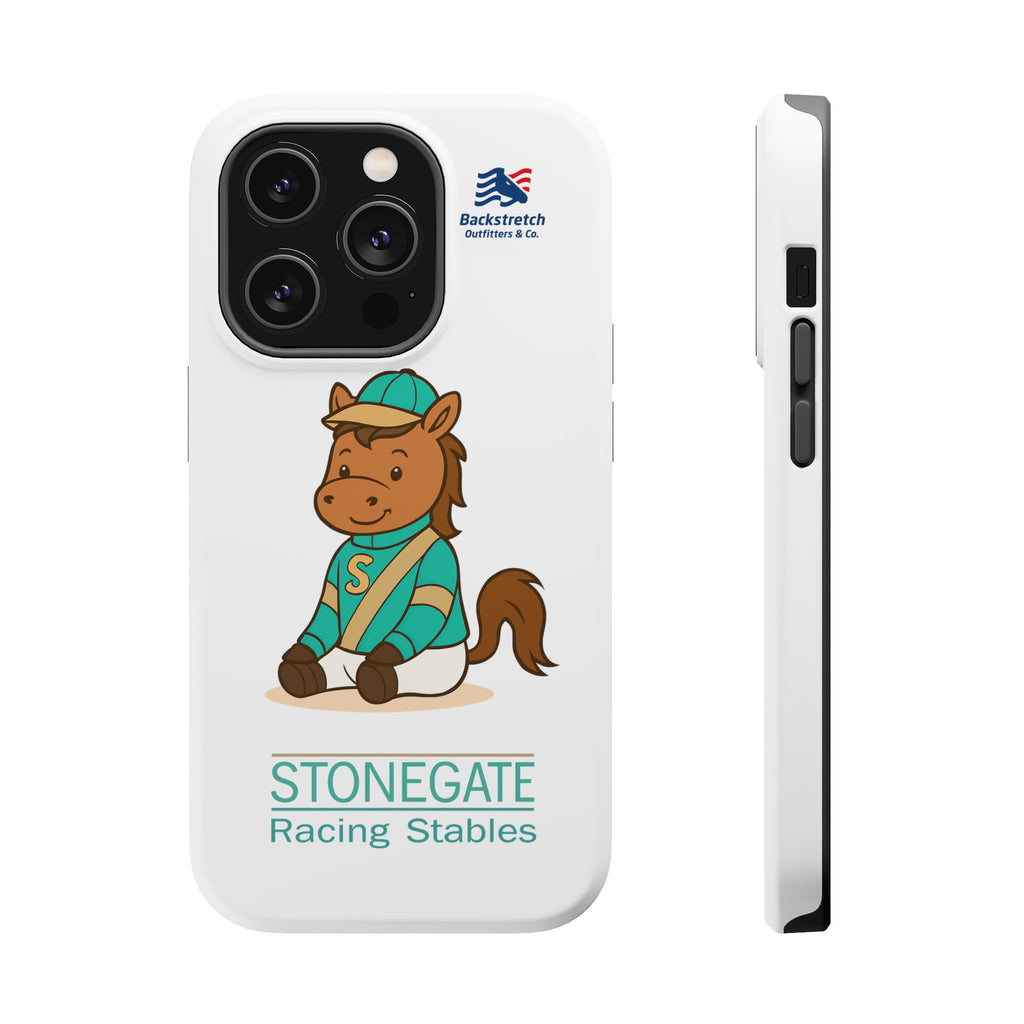 BSCO- Breezie Custom Jockey Silks Phone Case- Stonegate Racing Stables Magnetic Impact-Resistant Phone Case — Cute Jockey Horse Design