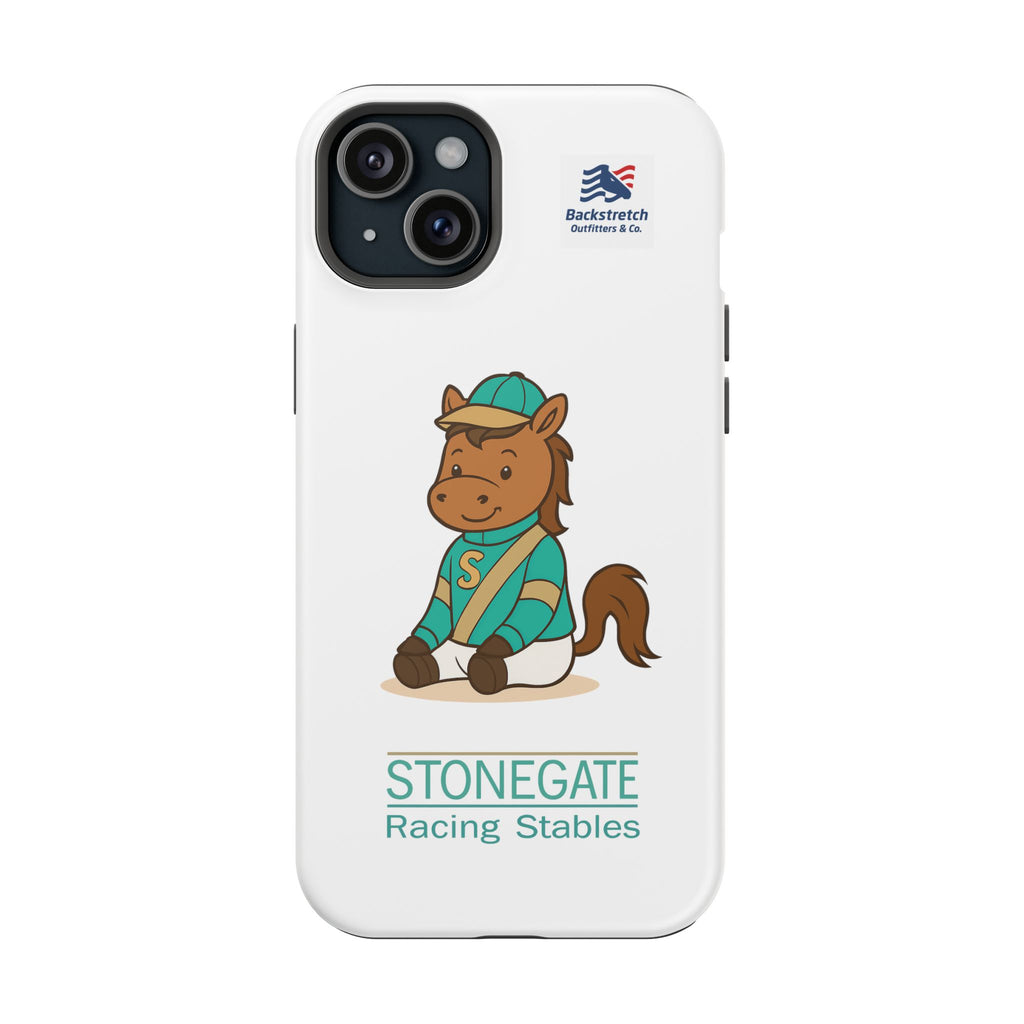 BSCO- Breezie Custom Jockey Silks Phone Case- Stonegate Racing Stables Magnetic Impact-Resistant Phone Case — Cute Jockey Horse Design