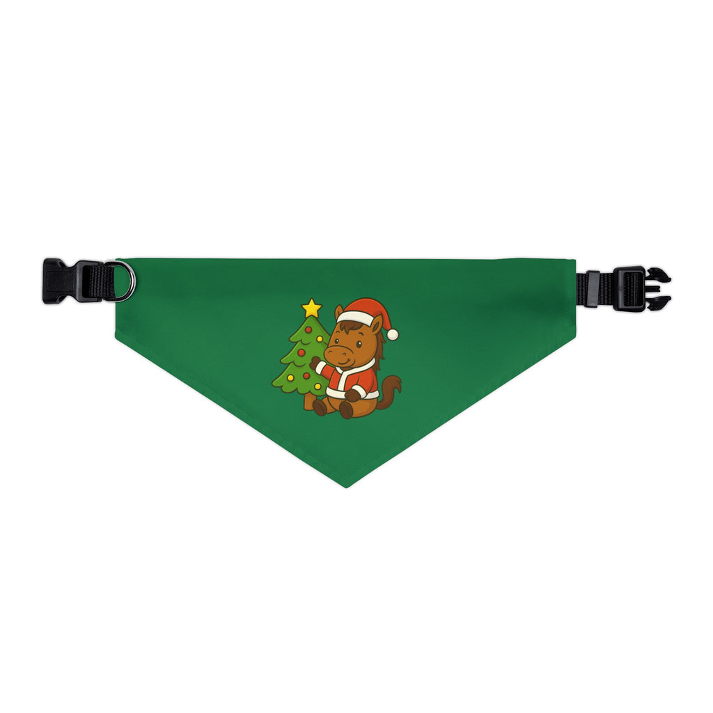 Christmas Dog Bandana Collar — Cute Santa Breezie with Tree Holiday Pet Scarf
