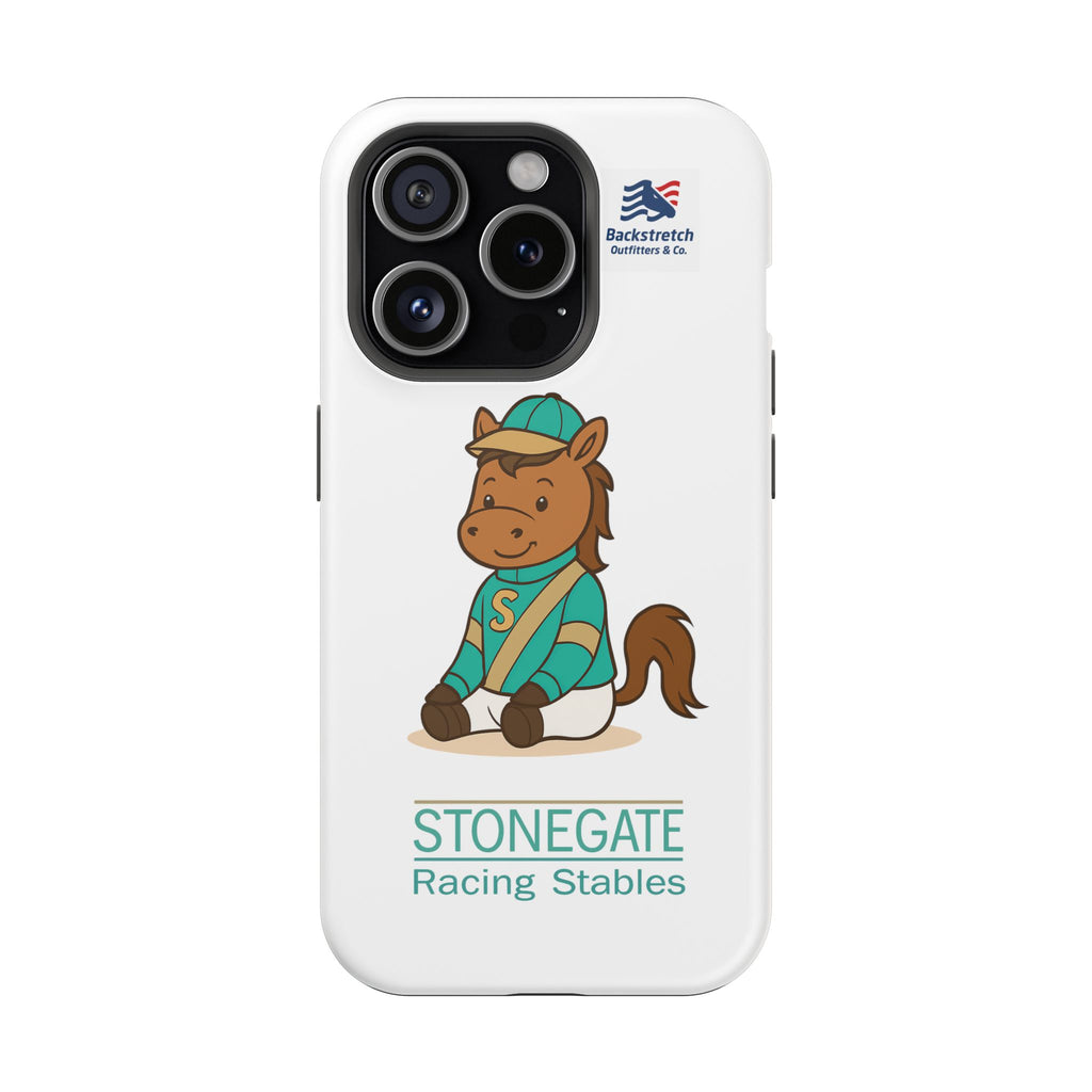 BSCO- Breezie Custom Jockey Silks Phone Case- Stonegate Racing Stables Magnetic Impact-Resistant Phone Case — Cute Jockey Horse Design