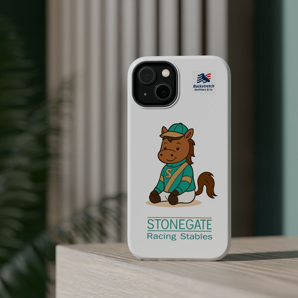 BSCO- Breezie Custom Jockey Silks Phone Case- Stonegate Racing Stables Magnetic Impact-Resistant Phone Case — Cute Jockey Horse Design
