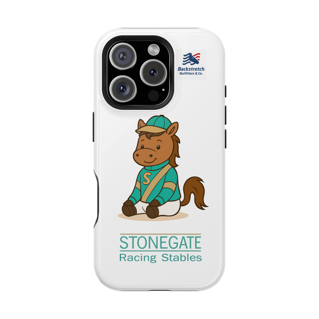 BSCO- Breezie Custom Jockey Silks Phone Case- Stonegate Racing Stables Magnetic Impact-Resistant Phone Case — Cute Jockey Horse Design