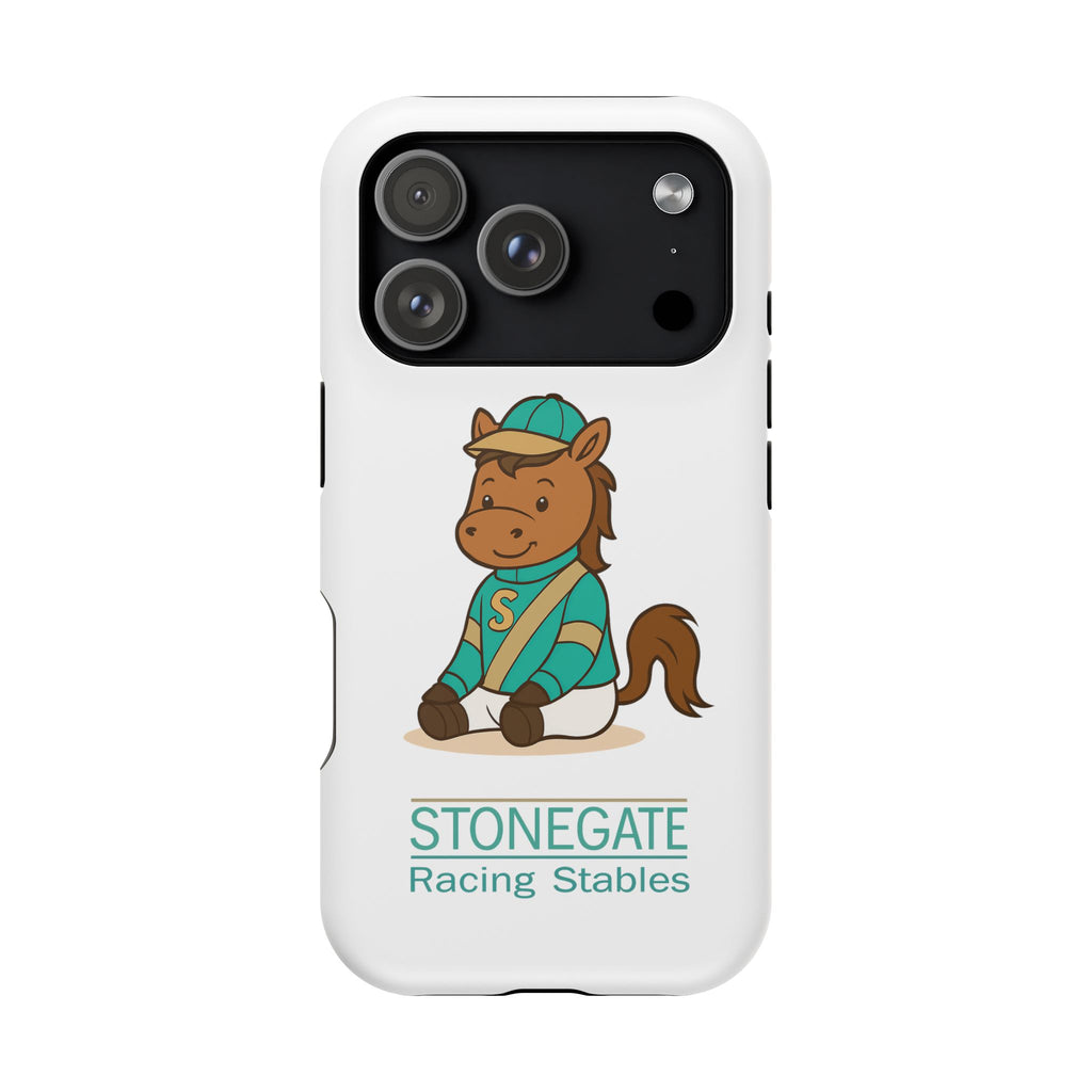 BSCO- Breezie Custom Jockey Silks Phone Case- Stonegate Racing Stables Magnetic Impact-Resistant Phone Case — Cute Jockey Horse Design
