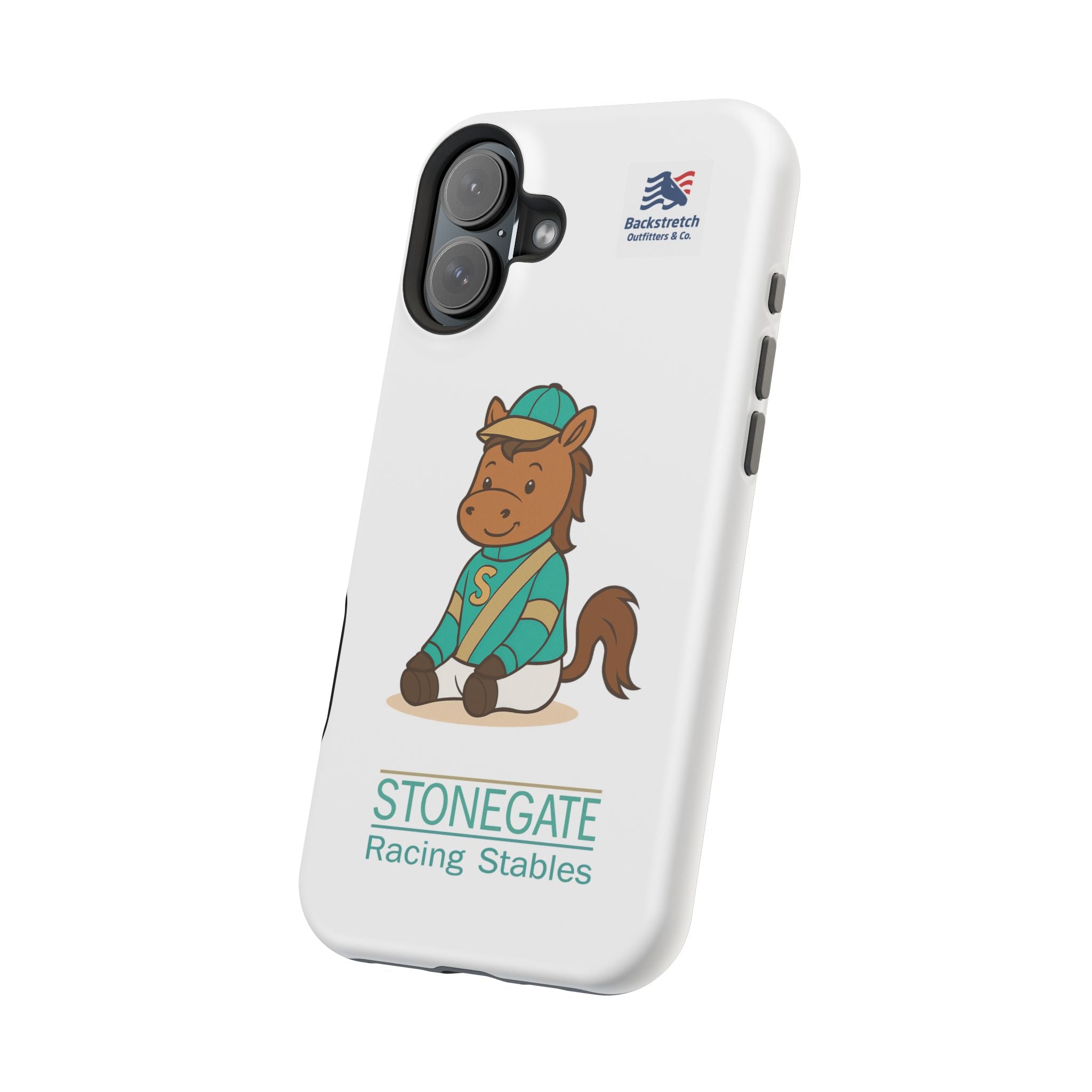 BSCO- Breezie Custom Jockey Silks Phone Case- Stonegate Racing Stables Magnetic Impact-Resistant Phone Case — Cute Jockey Horse Design