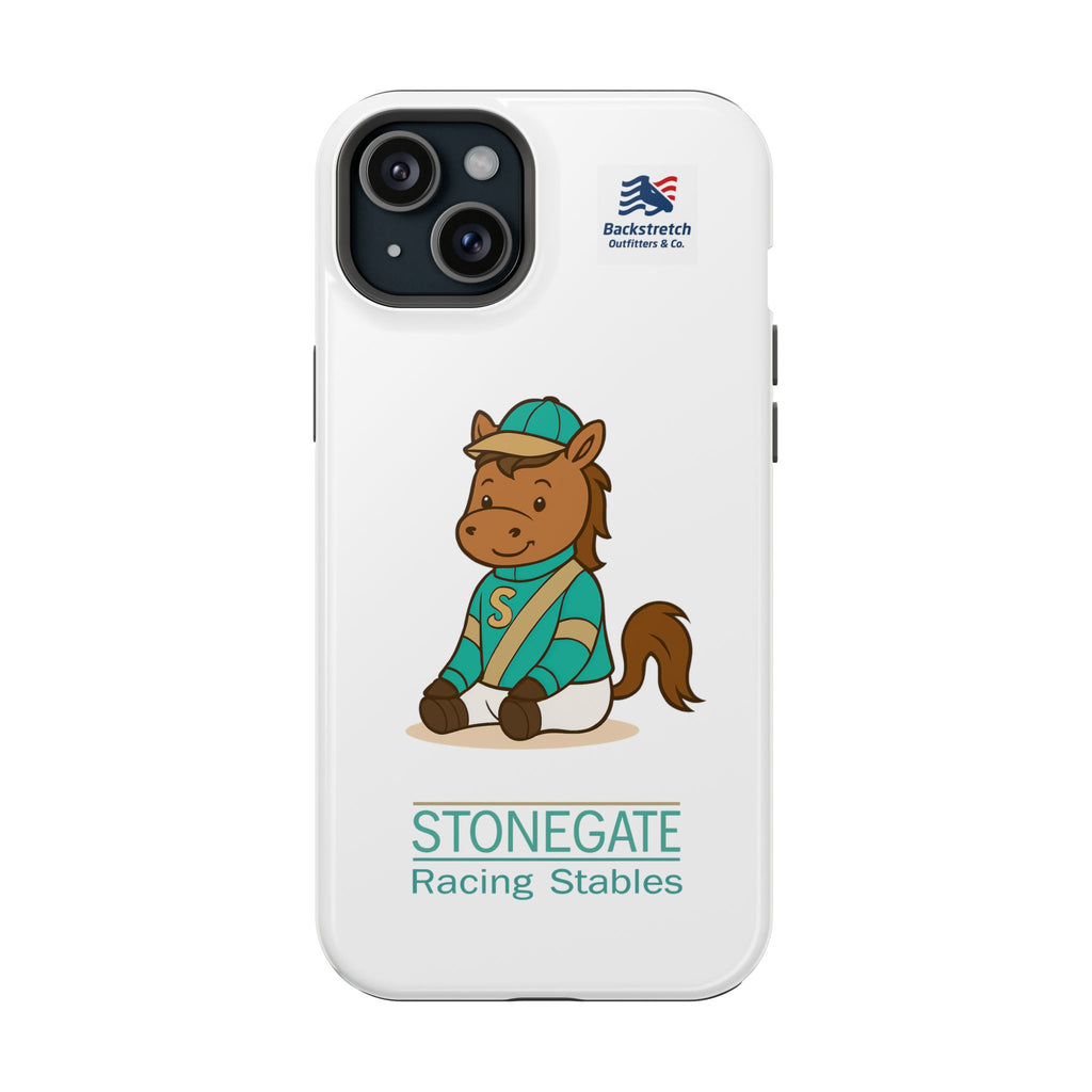 BSCO- Breezie Custom Jockey Silks Phone Case- Stonegate Racing Stables Magnetic Impact-Resistant Phone Case — Cute Jockey Horse Design