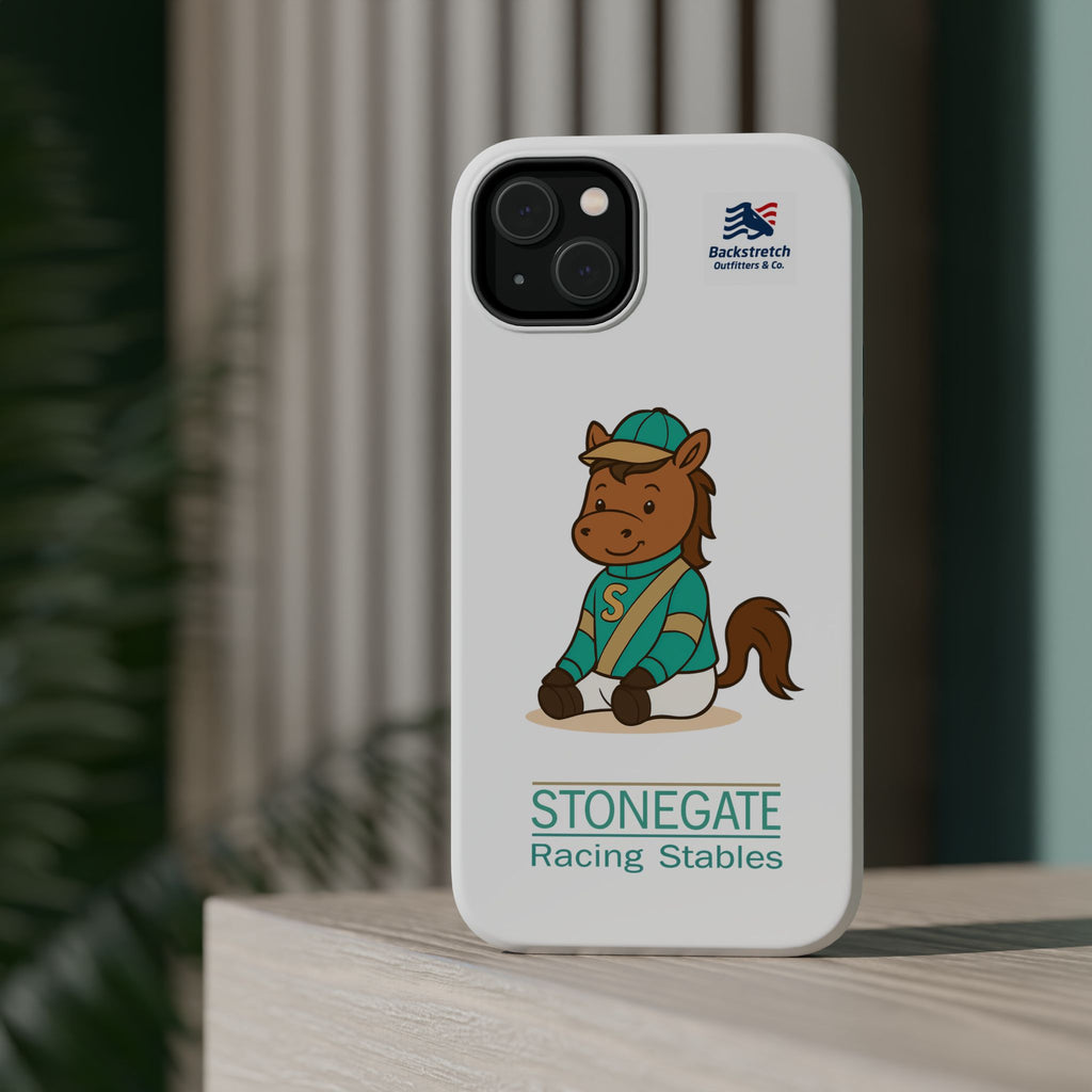 BSCO- Breezie Custom Jockey Silks Phone Case- Stonegate Racing Stables Magnetic Impact-Resistant Phone Case — Cute Jockey Horse Design