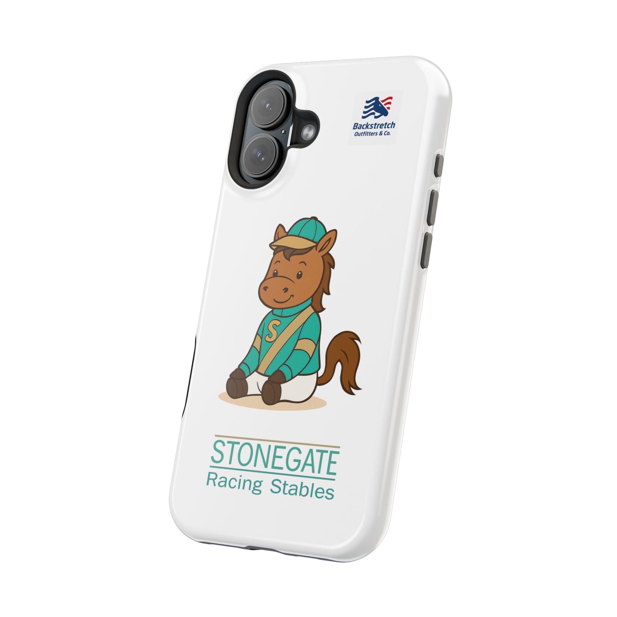 BSCO- Breezie Custom Jockey Silks Phone Case- Stonegate Racing Stables Magnetic Impact-Resistant Phone Case — Cute Jockey Horse Design