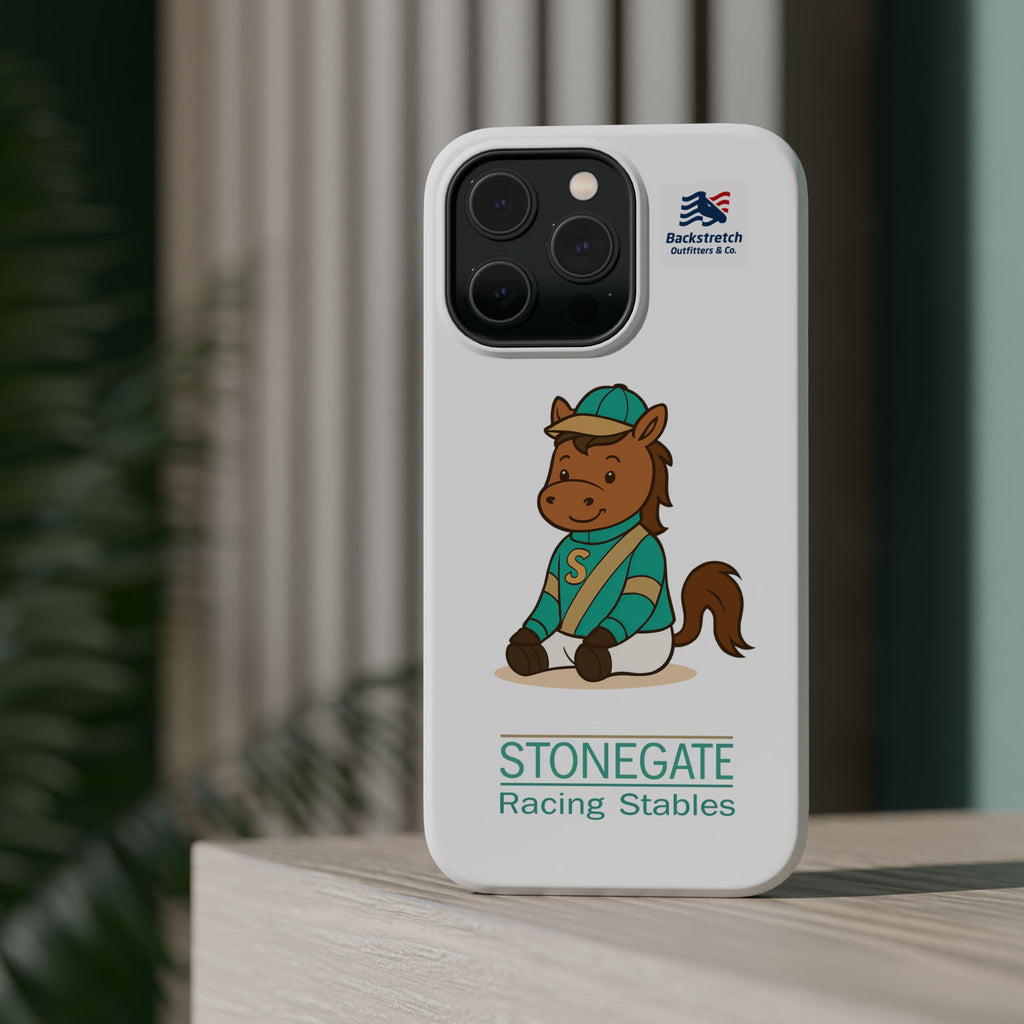 BSCO- Breezie Custom Jockey Silks Phone Case- Stonegate Racing Stables Magnetic Impact-Resistant Phone Case — Cute Jockey Horse Design