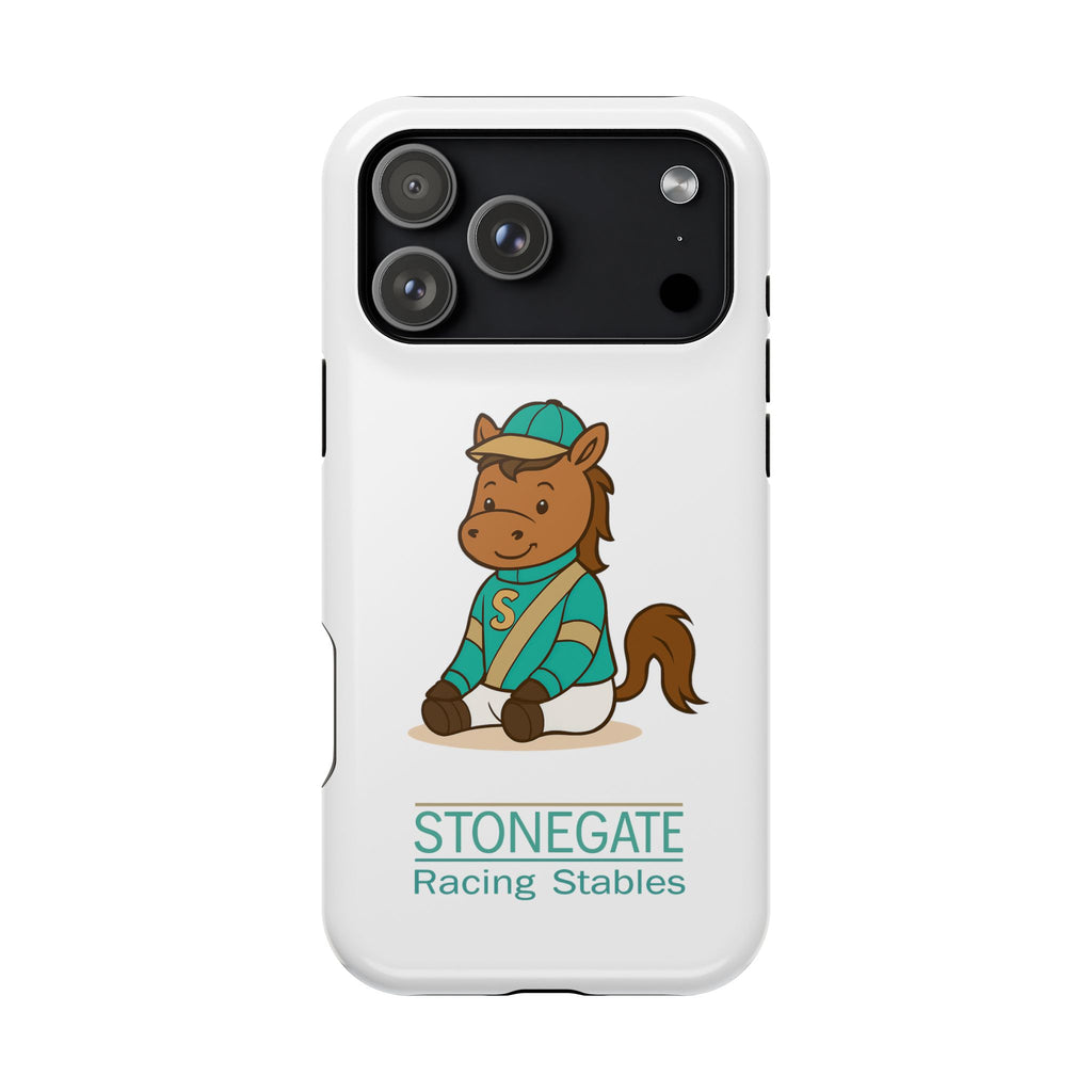 BSCO- Breezie Custom Jockey Silks Phone Case- Stonegate Racing Stables Magnetic Impact-Resistant Phone Case — Cute Jockey Horse Design