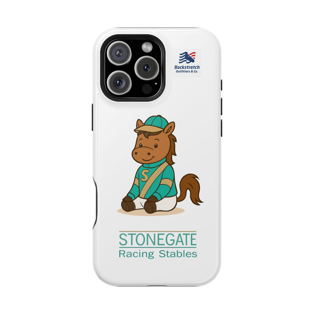 BSCO- Breezie Custom Jockey Silks Phone Case- Stonegate Racing Stables Magnetic Impact-Resistant Phone Case — Cute Jockey Horse Design