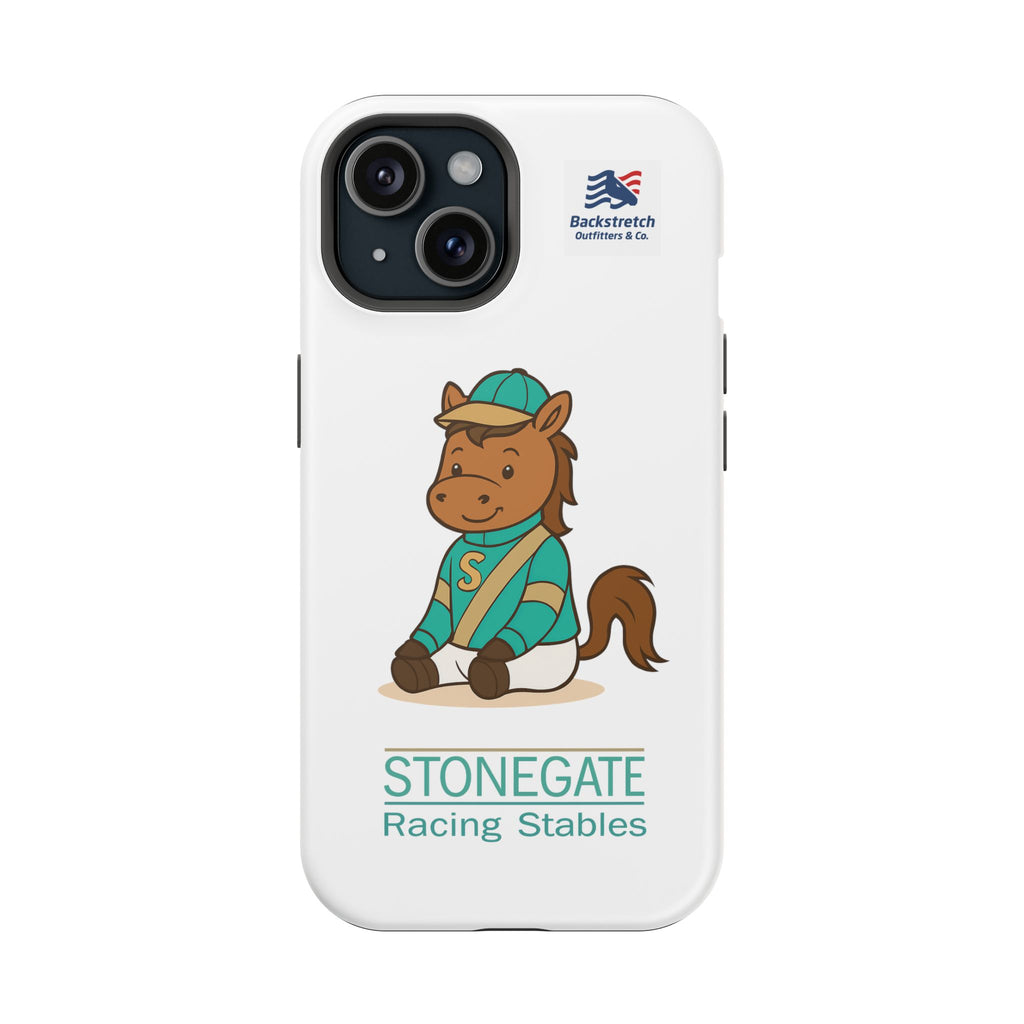BSCO- Breezie Custom Jockey Silks Phone Case- Stonegate Racing Stables Magnetic Impact-Resistant Phone Case — Cute Jockey Horse Design