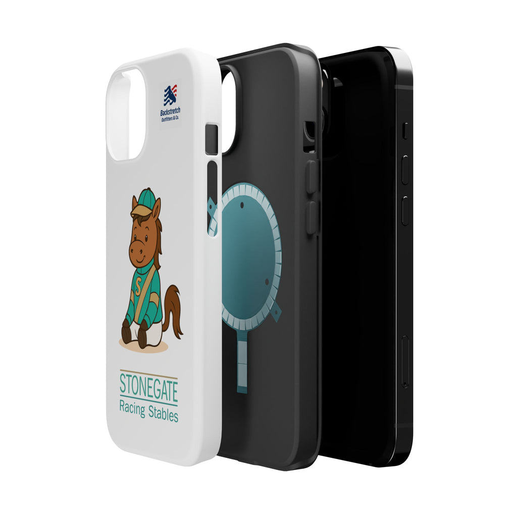 BSCO- Breezie Custom Jockey Silks Phone Case- Stonegate Racing Stables Magnetic Impact-Resistant Phone Case — Cute Jockey Horse Design