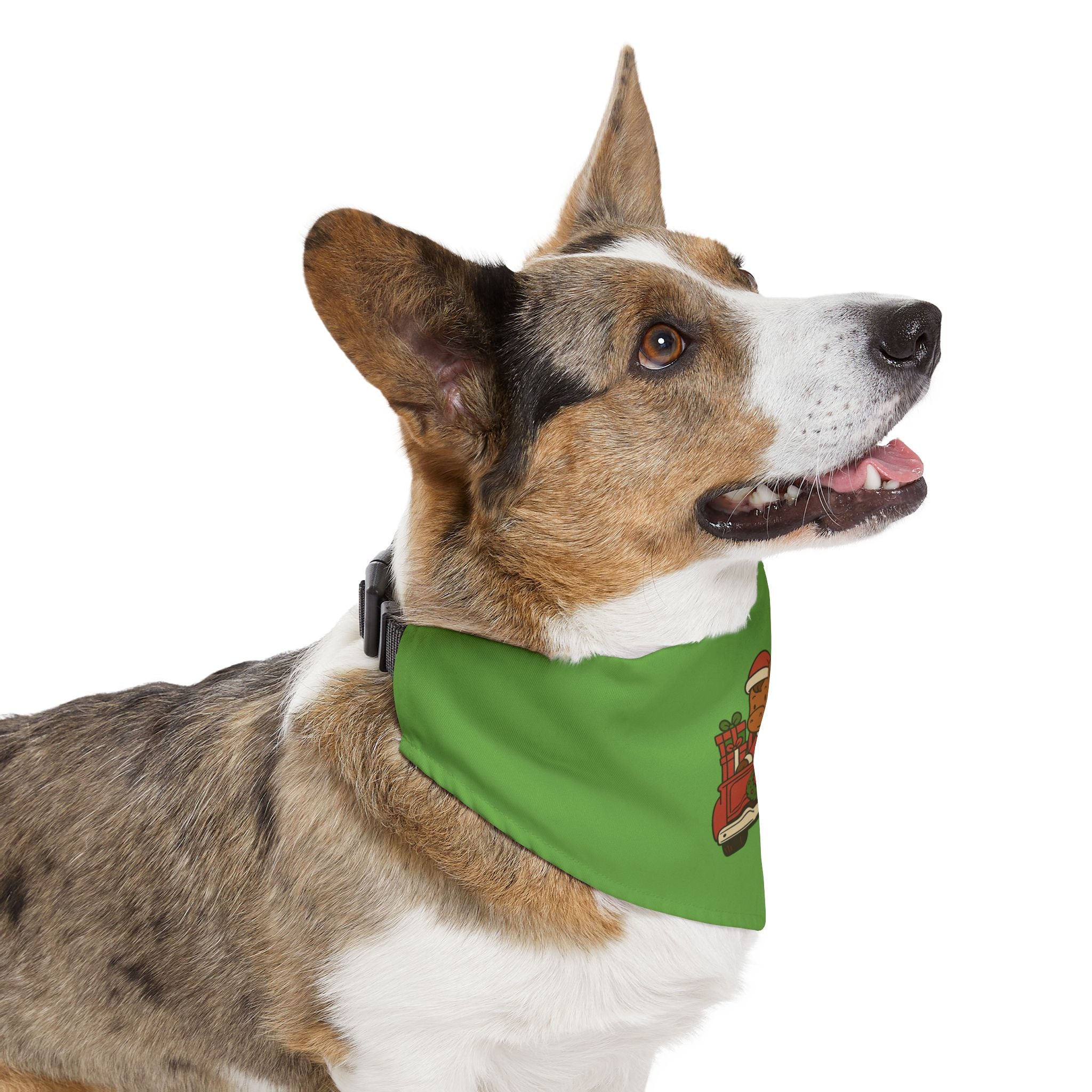 Christmas Truck Dog Bandana Collar — Cute Santa Breezie with Holiday Truck Pet Accessory