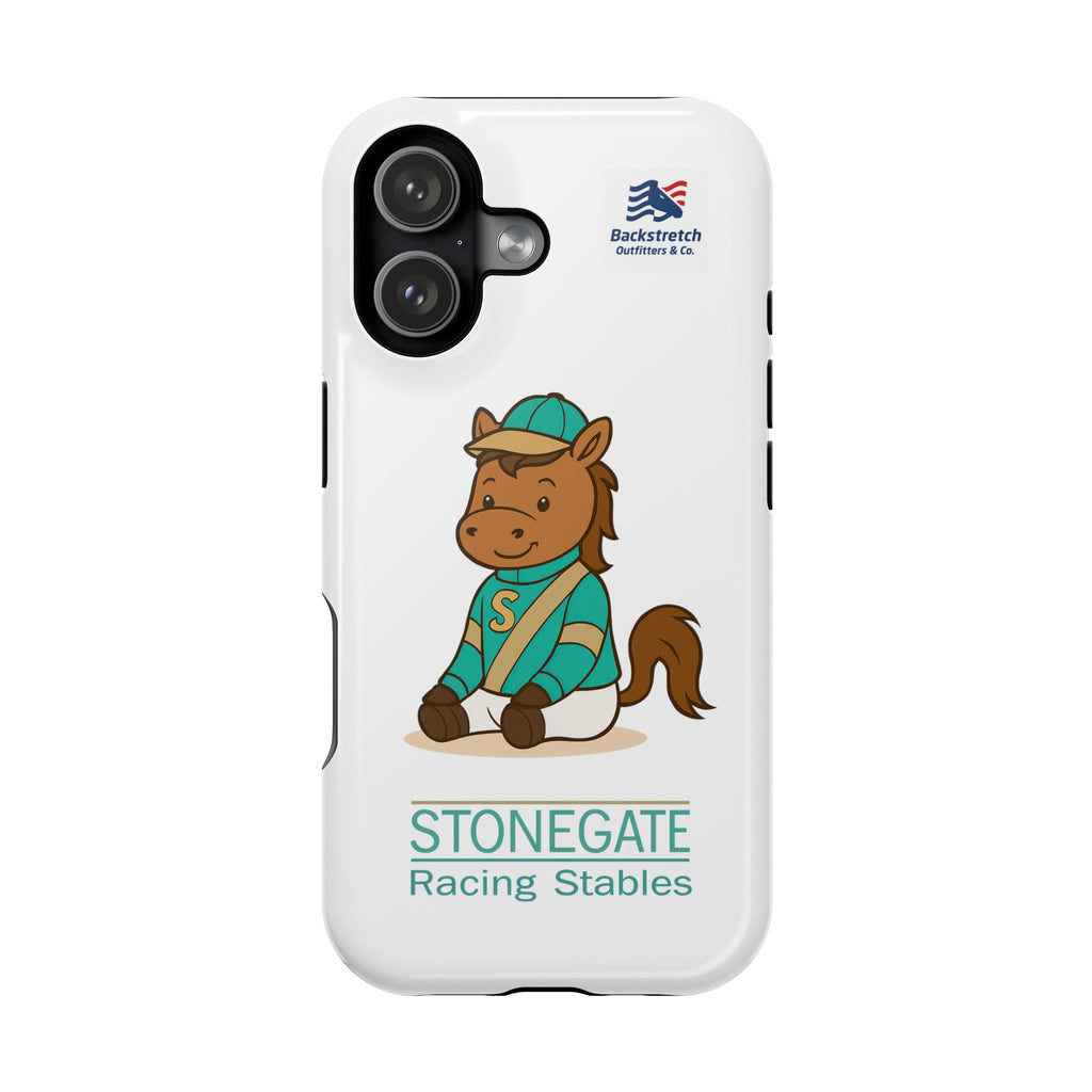 BSCO- Breezie Custom Jockey Silks Phone Case- Stonegate Racing Stables Magnetic Impact-Resistant Phone Case — Cute Jockey Horse Design