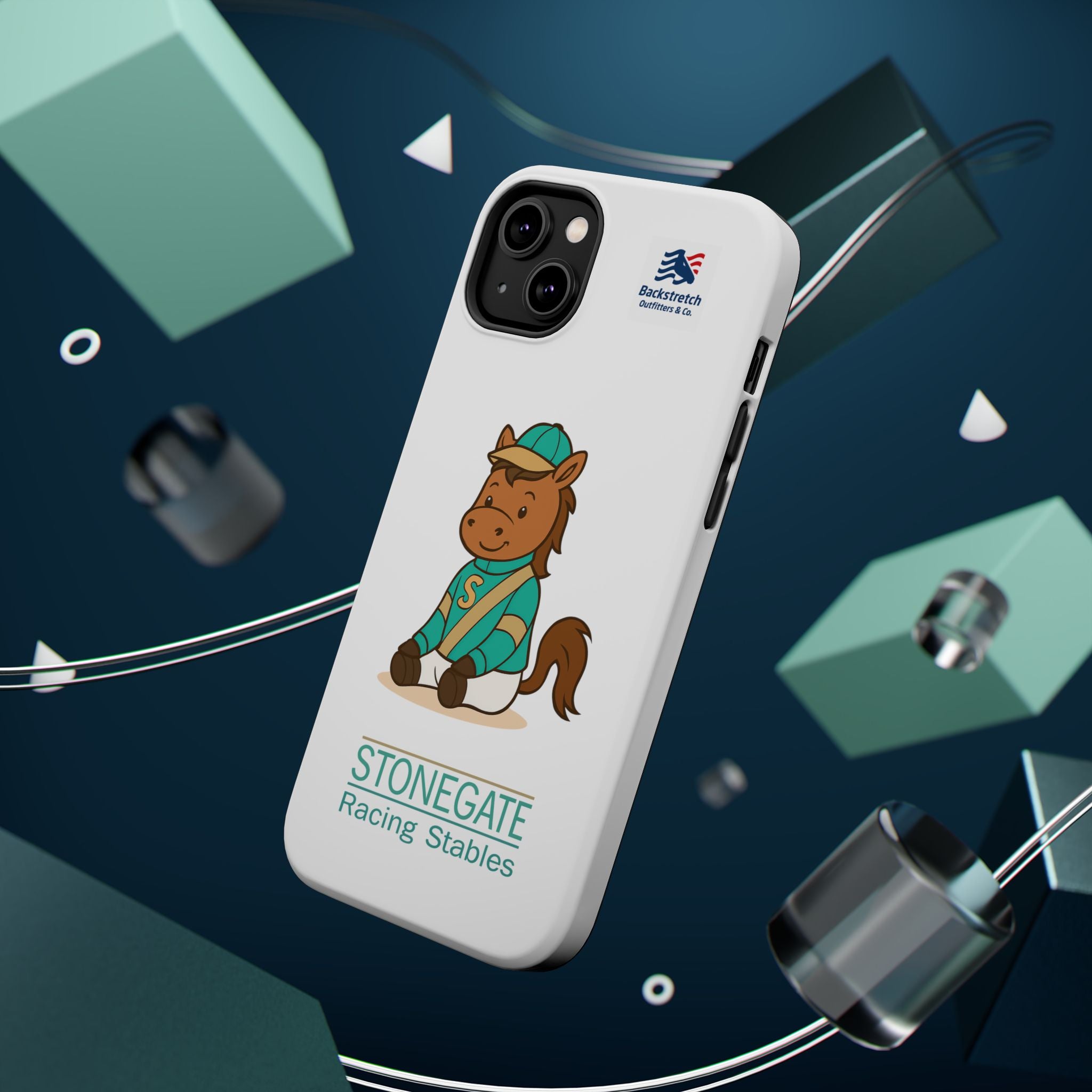 BSCO- Breezie Custom Jockey Silks Phone Case- Stonegate Racing Stables Magnetic Impact-Resistant Phone Case — Cute Jockey Horse Design