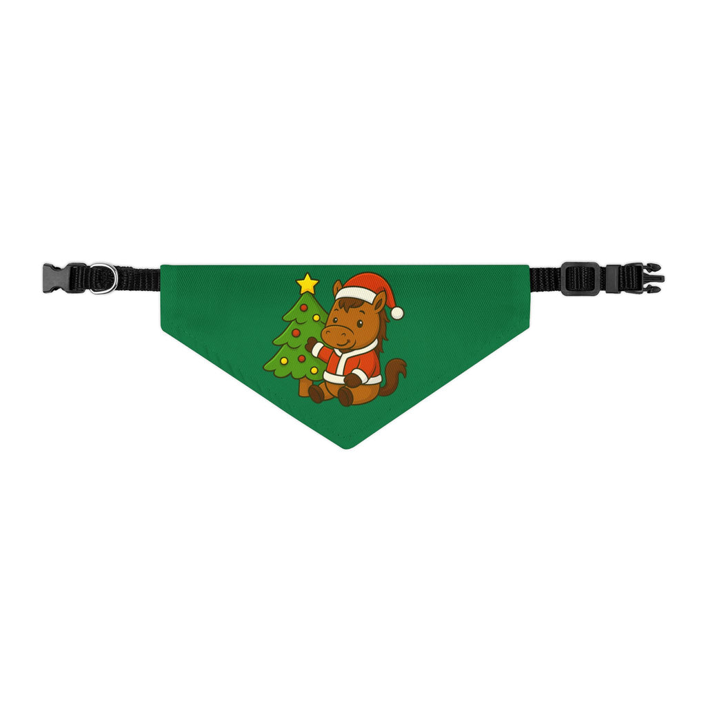 Christmas Dog Bandana Collar — Cute Santa Breezie with Tree Holiday Pet Scarf
