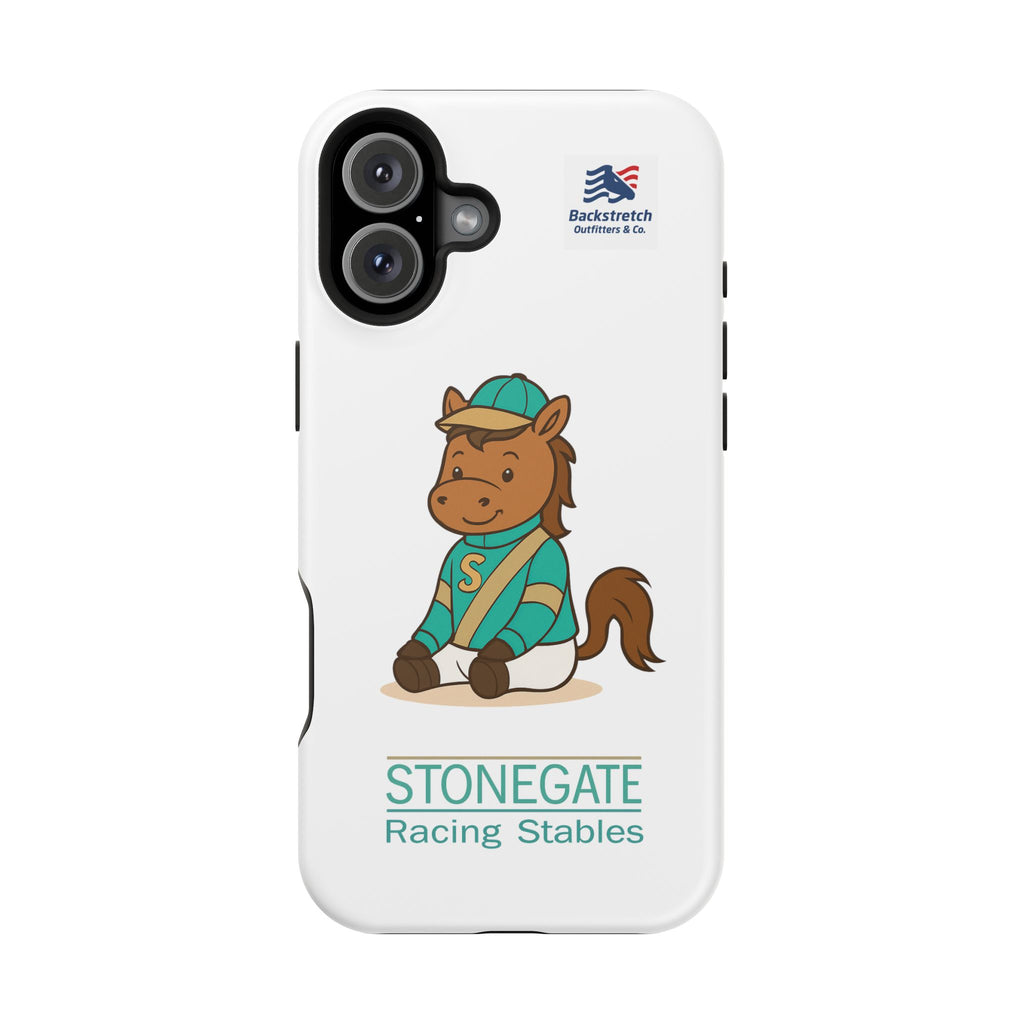 BSCO- Breezie Custom Jockey Silks Phone Case- Stonegate Racing Stables Magnetic Impact-Resistant Phone Case — Cute Jockey Horse Design