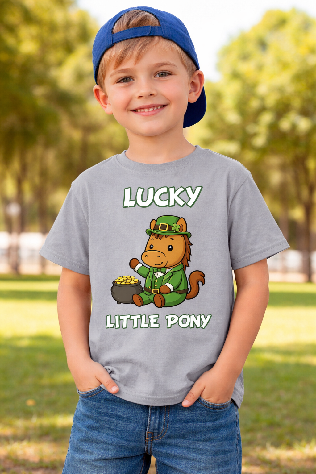 BSCO- Breezie St Patricks kids lucky little pony t shirt