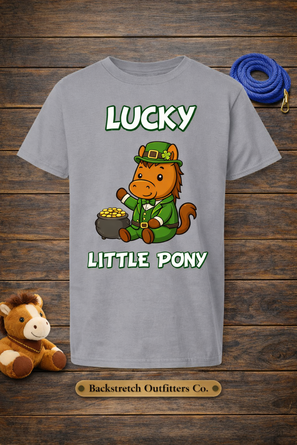 BSCO- Breezie St Patricks kids lucky little pony t shirt