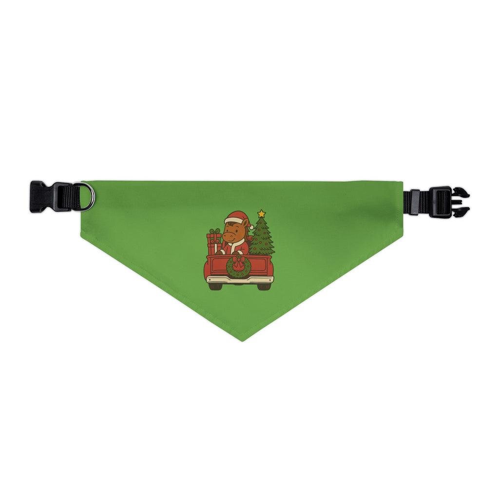 Christmas Truck Dog Bandana Collar — Cute Santa Breezie with Holiday Truck Pet Accessory