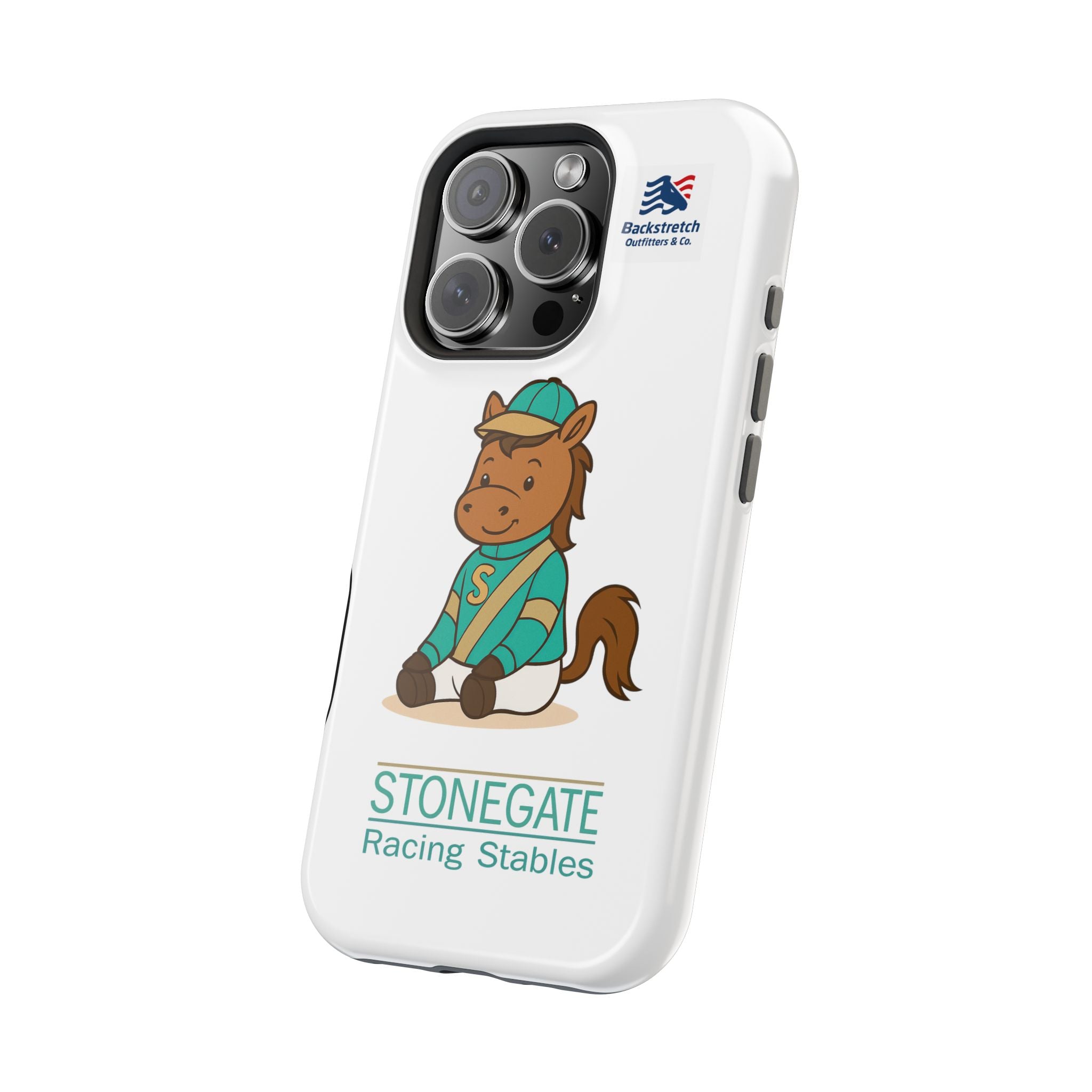 BSCO- Breezie Custom Jockey Silks Phone Case- Stonegate Racing Stables Magnetic Impact-Resistant Phone Case — Cute Jockey Horse Design
