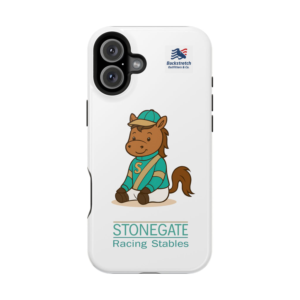 BSCO- Breezie Custom Jockey Silks Phone Case- Stonegate Racing Stables Magnetic Impact-Resistant Phone Case — Cute Jockey Horse Design