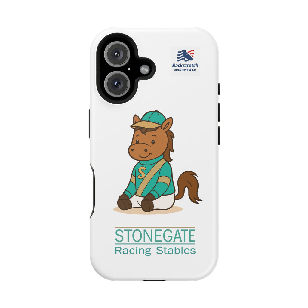 BSCO- Breezie Custom Jockey Silks Phone Case- Stonegate Racing Stables Magnetic Impact-Resistant Phone Case — Cute Jockey Horse Design