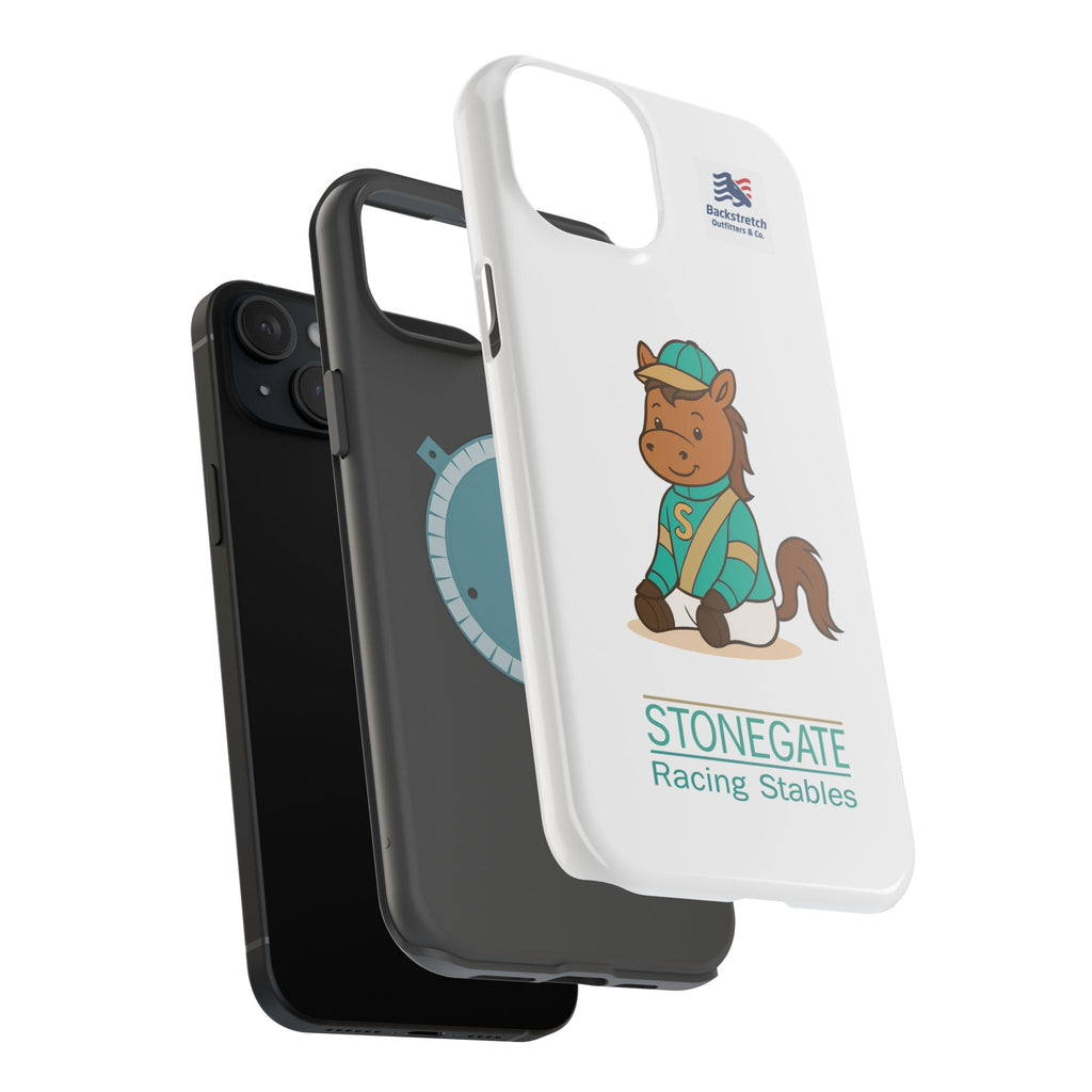 BSCO- Breezie Custom Jockey Silks Phone Case- Stonegate Racing Stables Magnetic Impact-Resistant Phone Case — Cute Jockey Horse Design