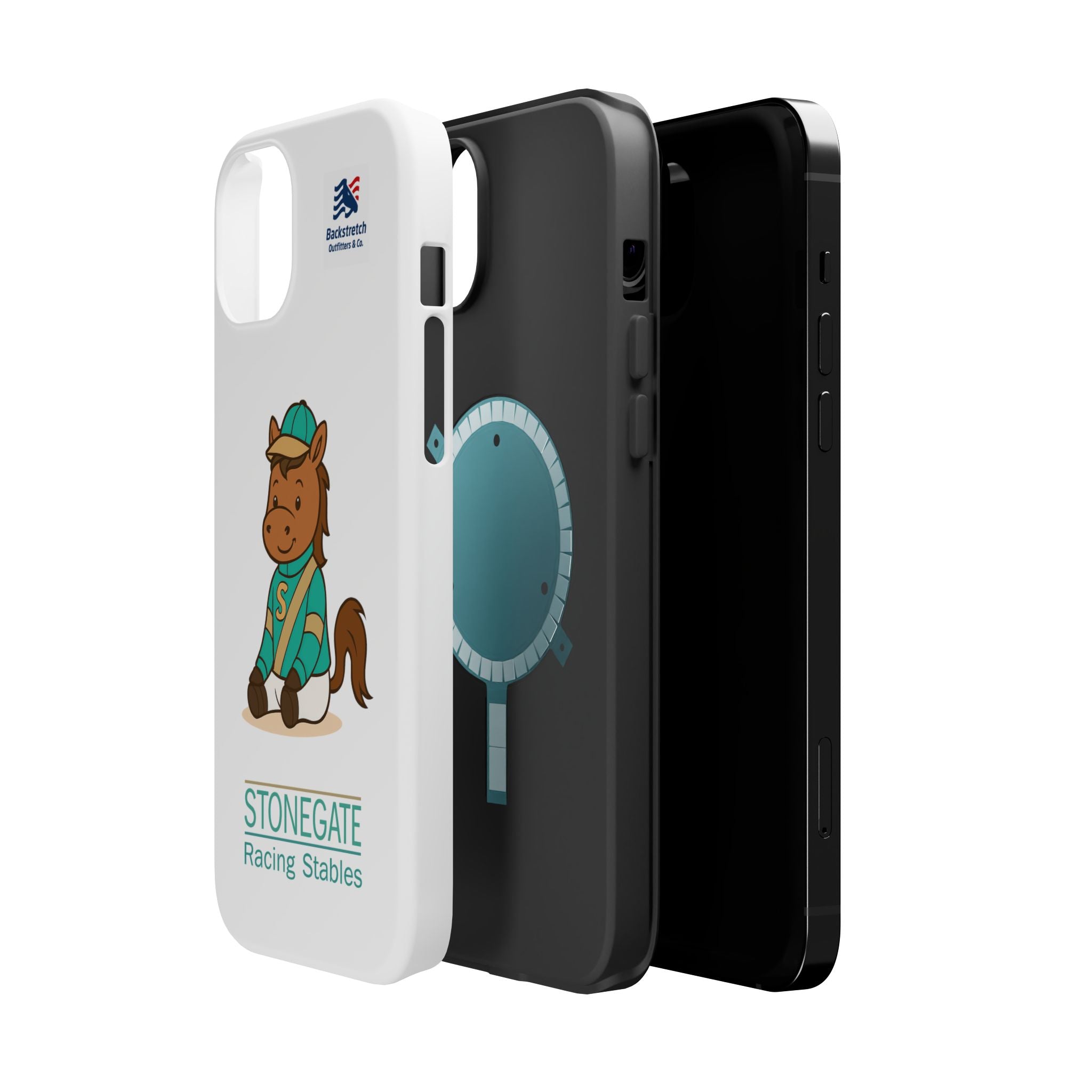 BSCO- Breezie Custom Jockey Silks Phone Case- Stonegate Racing Stables Magnetic Impact-Resistant Phone Case — Cute Jockey Horse Design