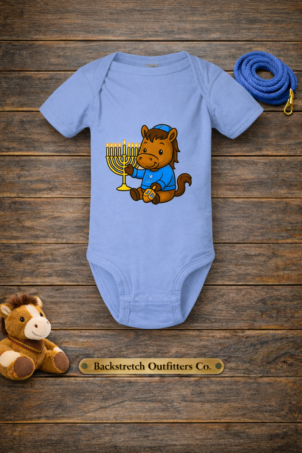 BSCO -  Baby Breezie Menorah Rabbit Skins Infant Jersey Onesie