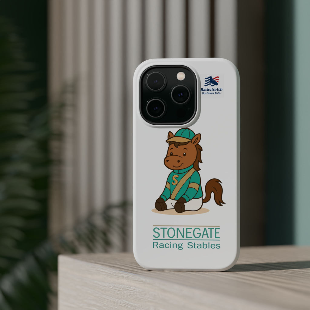BSCO- Breezie Custom Jockey Silks Phone Case- Stonegate Racing Stables Magnetic Impact-Resistant Phone Case — Cute Jockey Horse Design