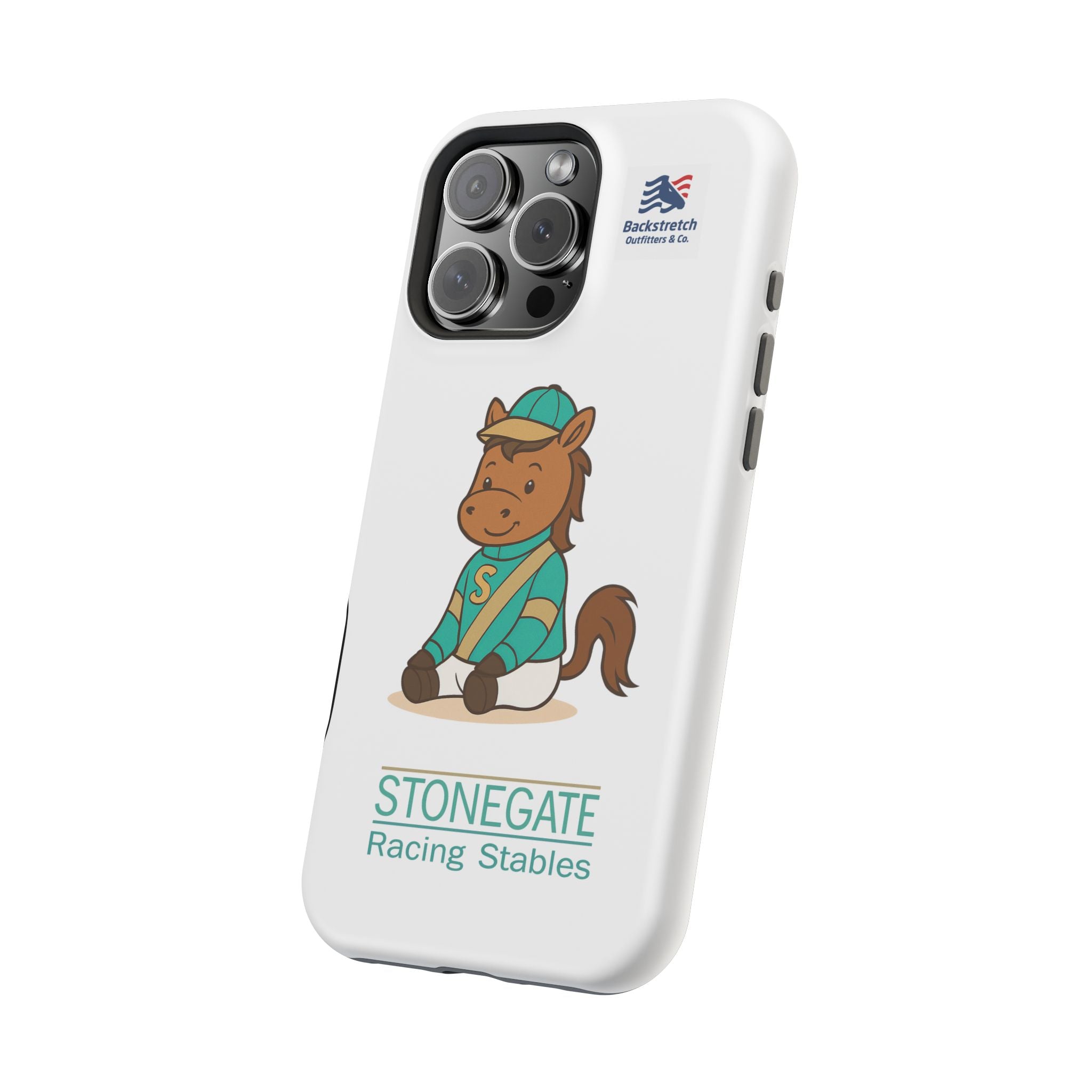 BSCO- Breezie Custom Jockey Silks Phone Case- Stonegate Racing Stables Magnetic Impact-Resistant Phone Case — Cute Jockey Horse Design