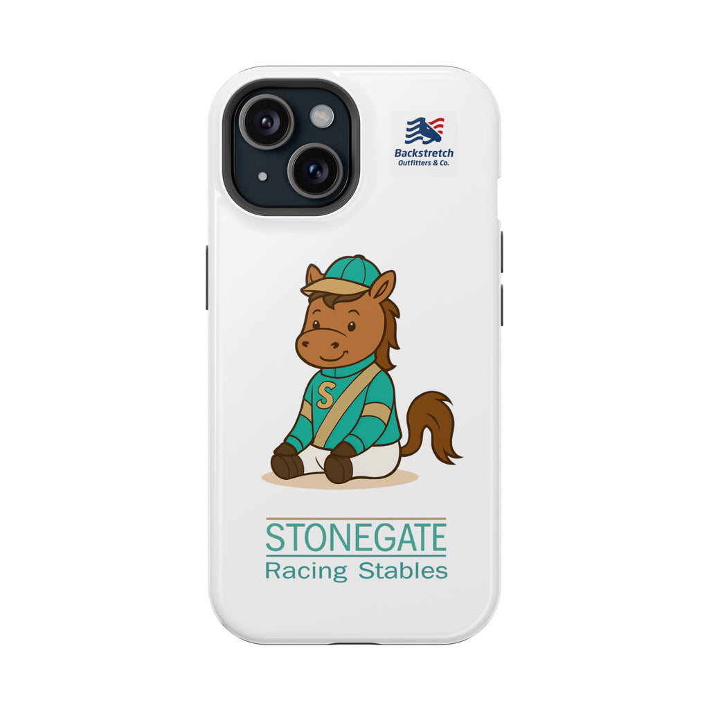 BSCO- Breezie Custom Jockey Silks Phone Case- Stonegate Racing Stables Magnetic Impact-Resistant Phone Case — Cute Jockey Horse Design