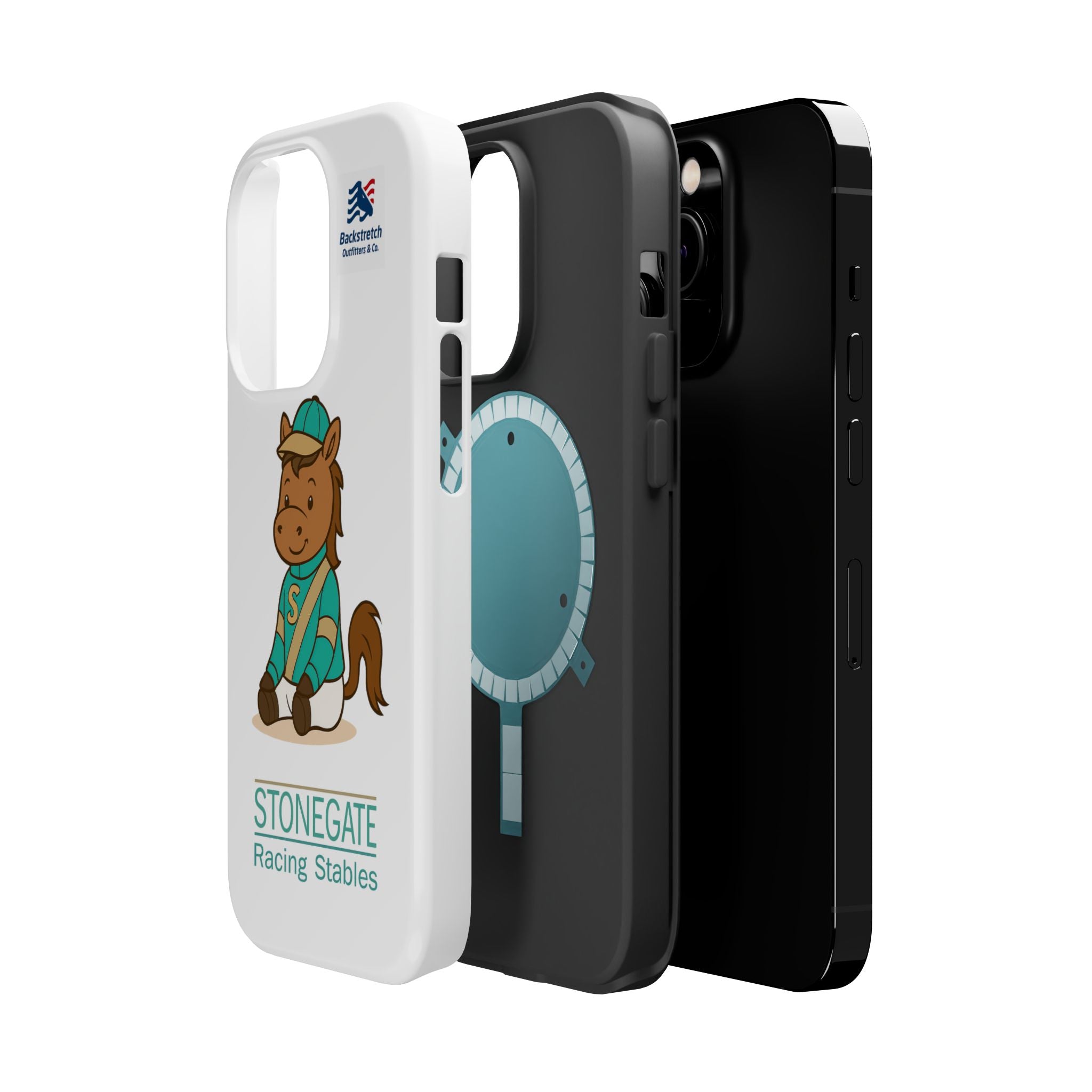 BSCO- Breezie Custom Jockey Silks Phone Case- Stonegate Racing Stables Magnetic Impact-Resistant Phone Case — Cute Jockey Horse Design