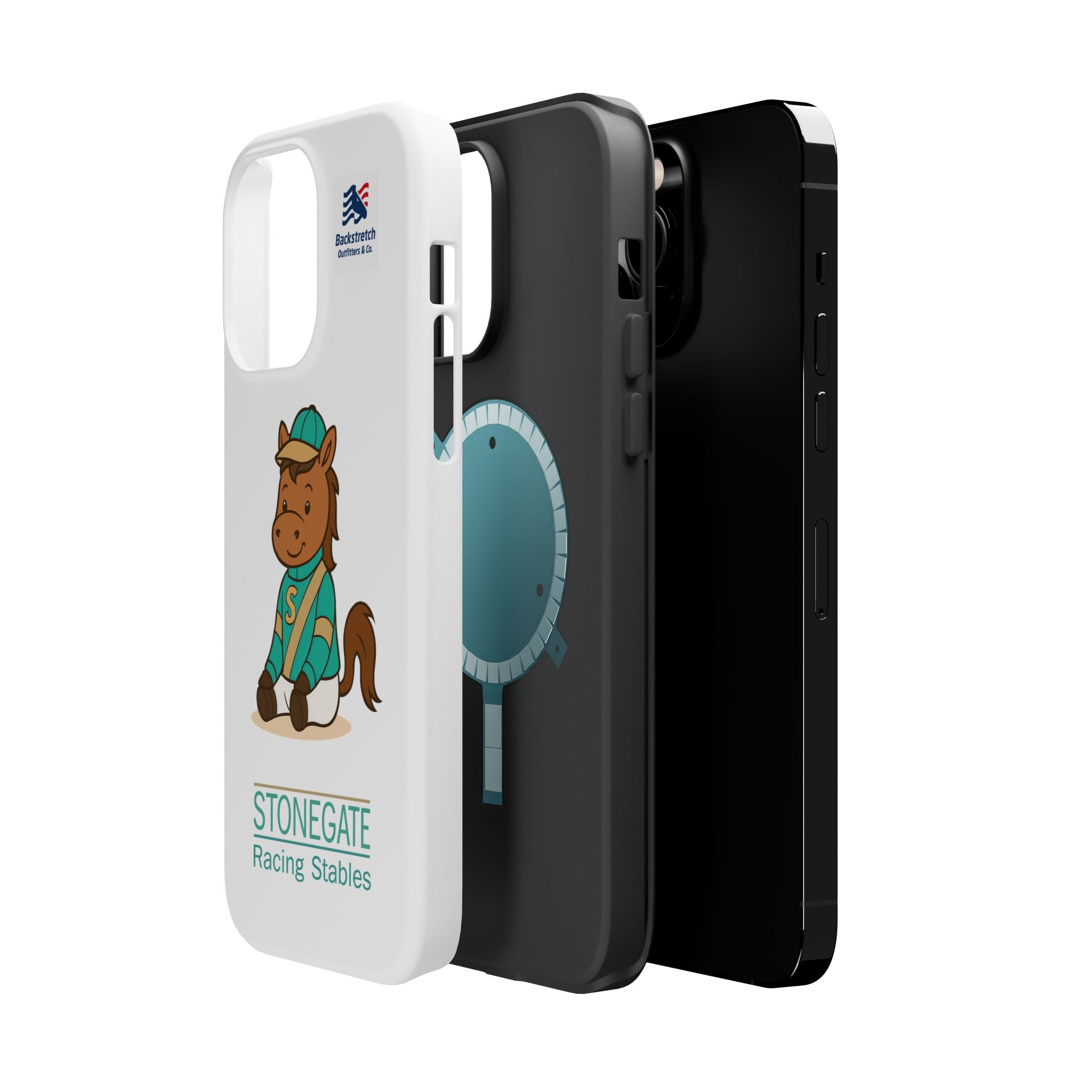BSCO- Breezie Custom Jockey Silks Phone Case- Stonegate Racing Stables Magnetic Impact-Resistant Phone Case — Cute Jockey Horse Design