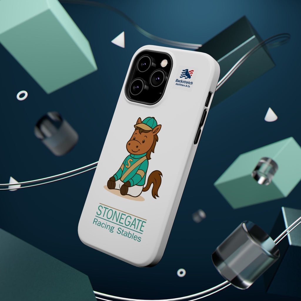 BSCO- Breezie Custom Jockey Silks Phone Case- Stonegate Racing Stables Magnetic Impact-Resistant Phone Case — Cute Jockey Horse Design