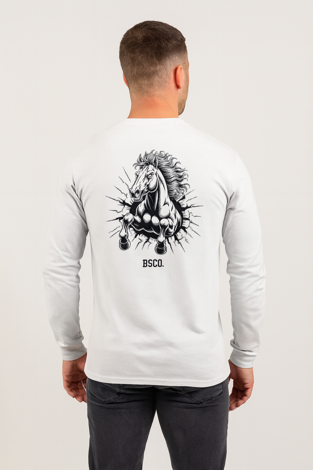 BSCO - Wild Stallion Sport-Tek Long Sleeve Posicharge Tee