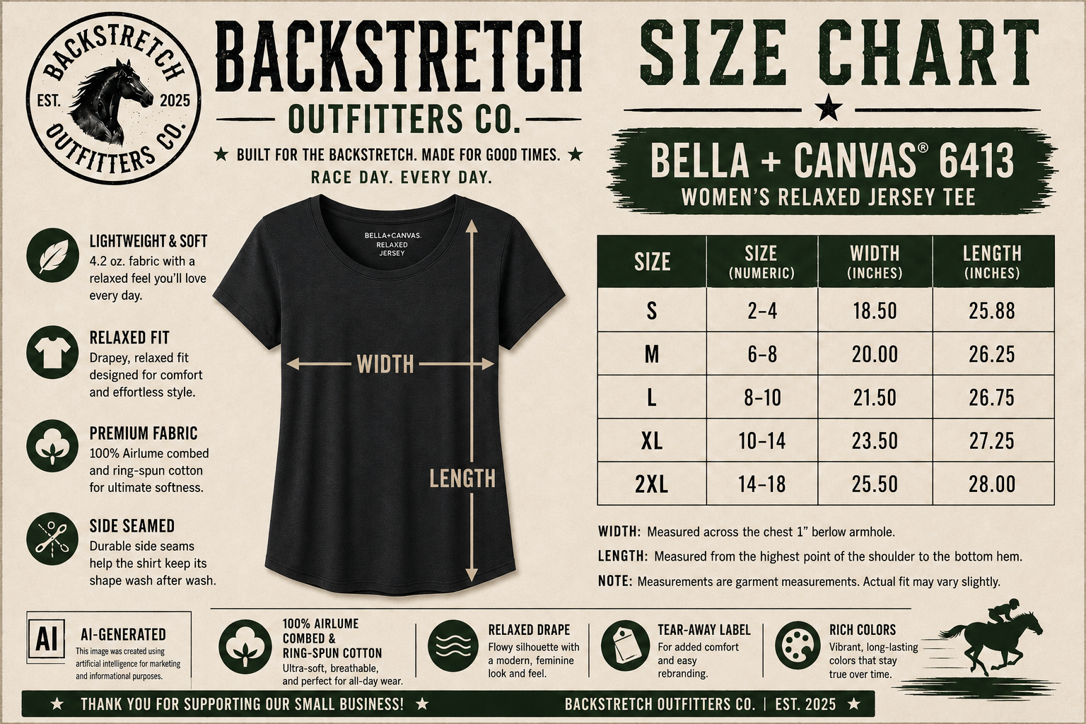Horse Racing Shirt, Thoroughbred Lover Tee, Backstretch Outfitters Shirt, Track Life Shirt, Racehorse Lover Gift, Equestrian Tee, Word Art T