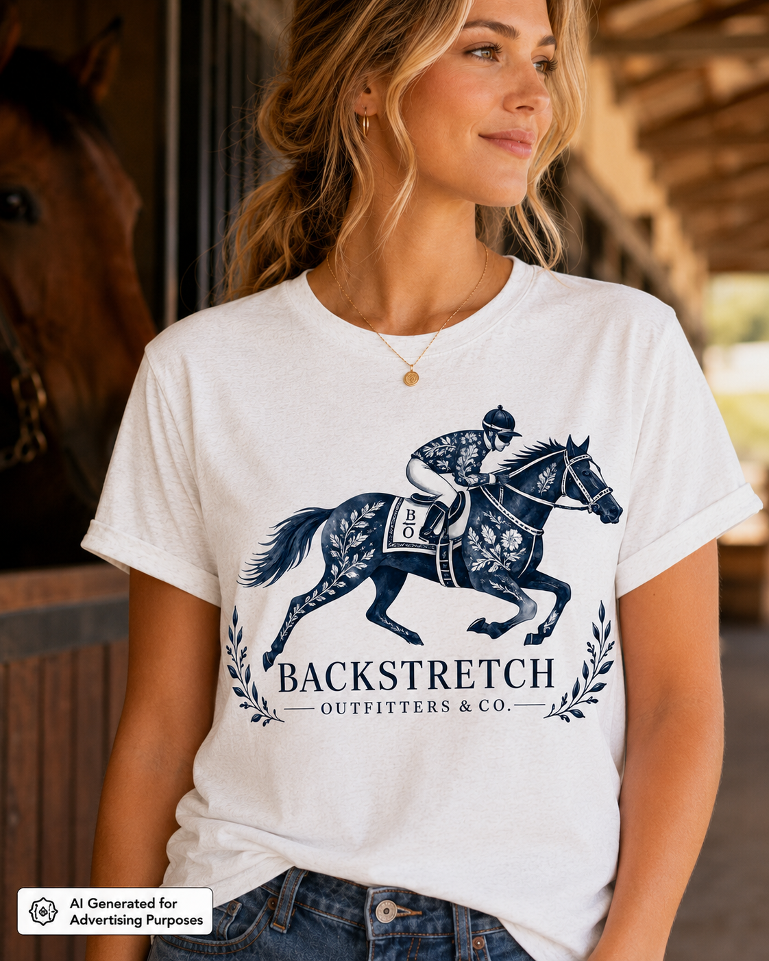 Horse Racing T-Shirt, Thoroughbred Graphic Tee, Equestrian Shirt, Jockey Racing Apparel, Horse Lover Gift, Backstretch Outfitters Co.