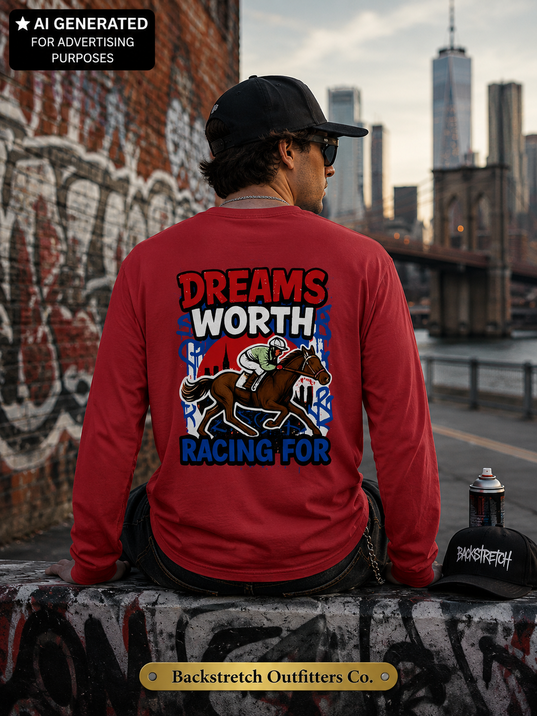 Dreams Worth Racing For Long Sleeve Shirt, Horse Racing Graphic Tee, Thoroughbred Racing Shirt, Equestrian Gift, Jockey Fan Apparel