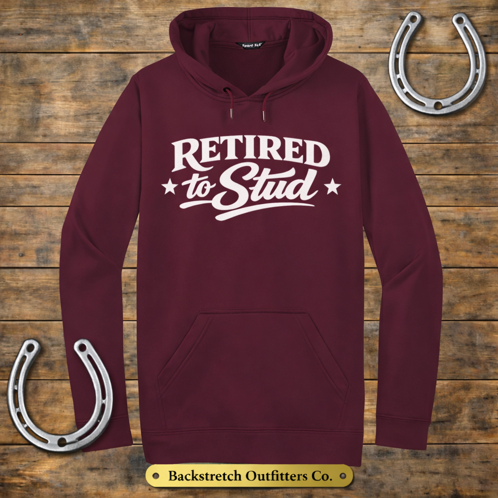 BSCO Retired to Stud Sport-Tek Fleece Pullover Hooded Sweatshirt