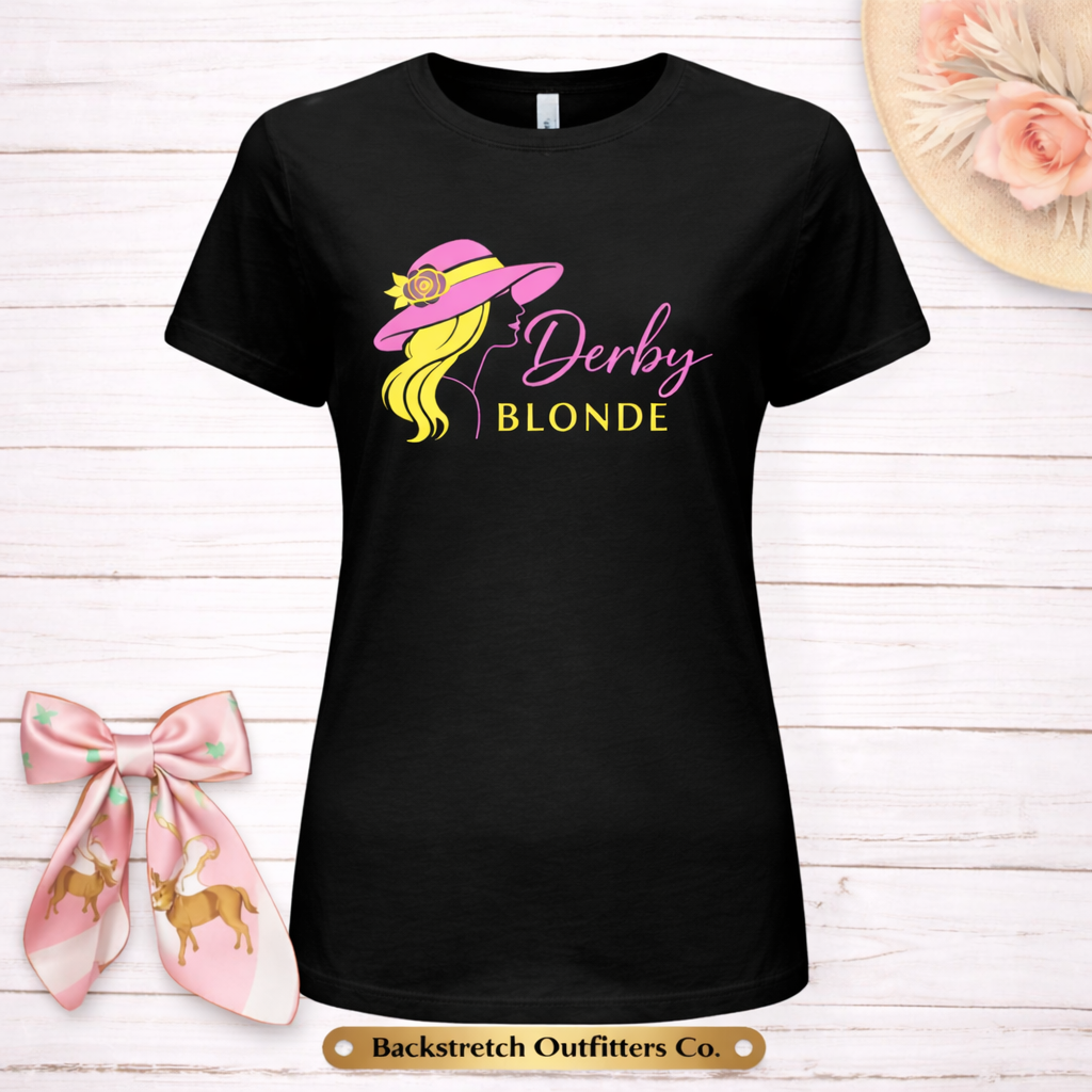 BSCO DERBY Blonde Ladies Relaxed Short Sleeve T-Shirt