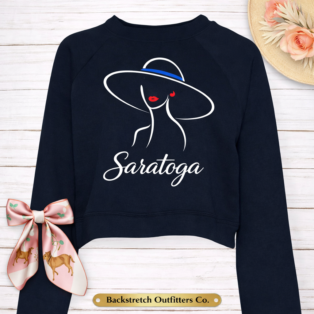 BSCO Saratoga Lady in Hat Bella + Canvas Pullover Sweatshirt