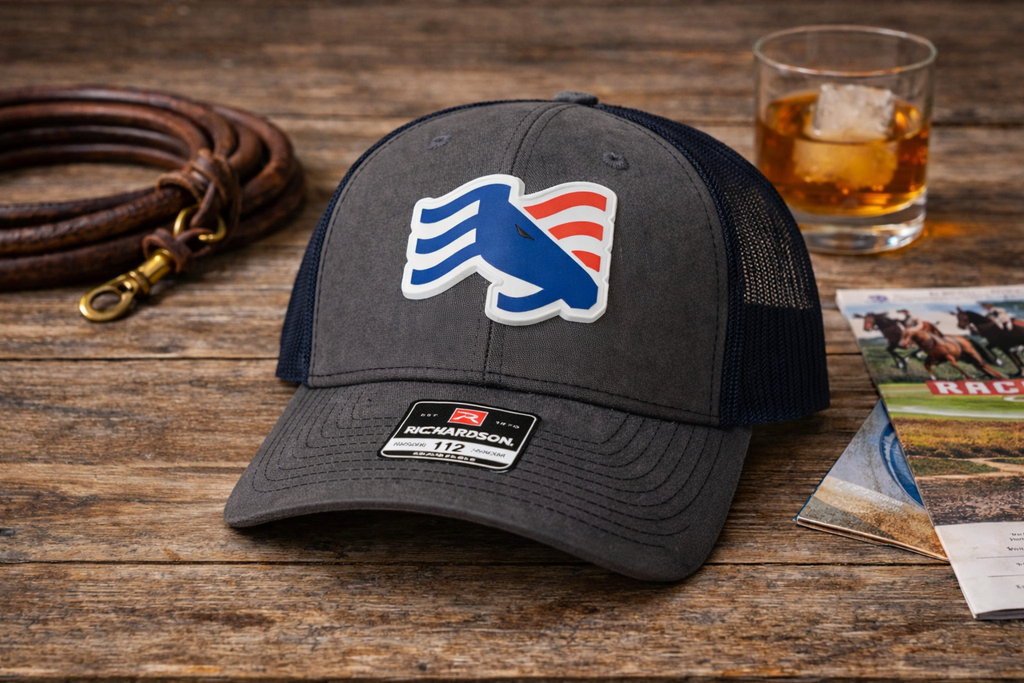 BSCO - Backstretch Outfitters & Co. Traditional 3D Rubber Logo Truckers Snapback Cap