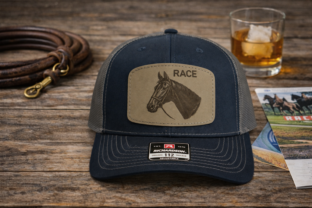 BSCO - "Race Horse" Trucket Snapback Cap: Dark Blue/Gray