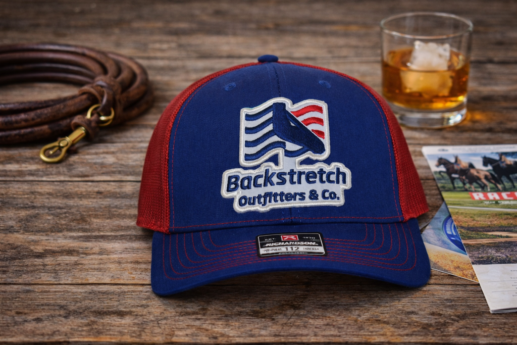 BSCO - Traditional LOGO Trucker Snapback Cap: Blue/Red