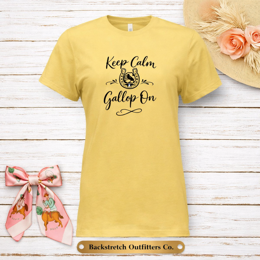 BSCO Keep Calm, Gallop On Relaxed Jersey Short Sleeve T
