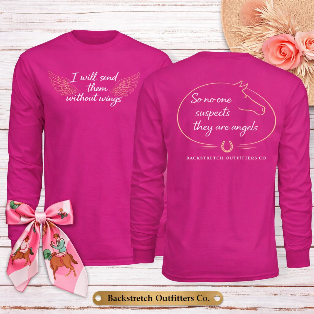 BSCO Send An Angel Ladies Long Sleeve Drop Ship Cooling Perf. Crew Shirt