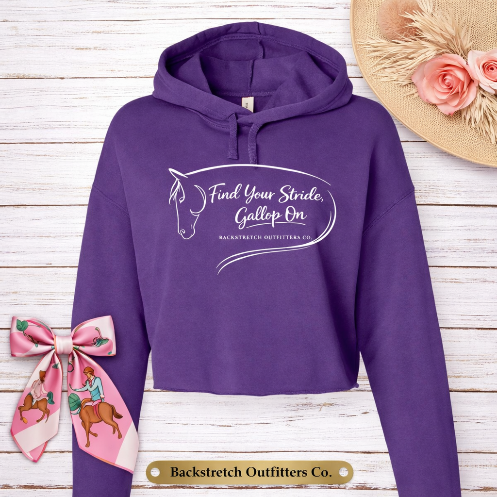 BSCO Find Your Stride, Gallop On Cropped Hoodie